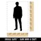 Man Person Silhouette Rectangle Rubber Stamp for Stamping Crafting